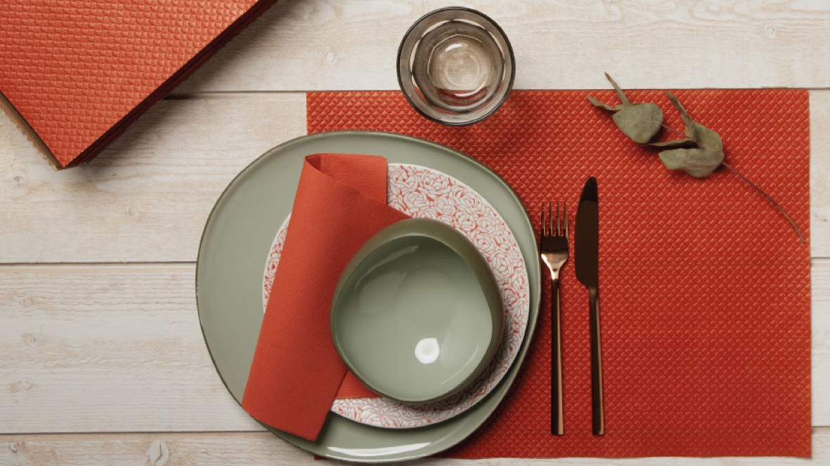 Set de table papier brun