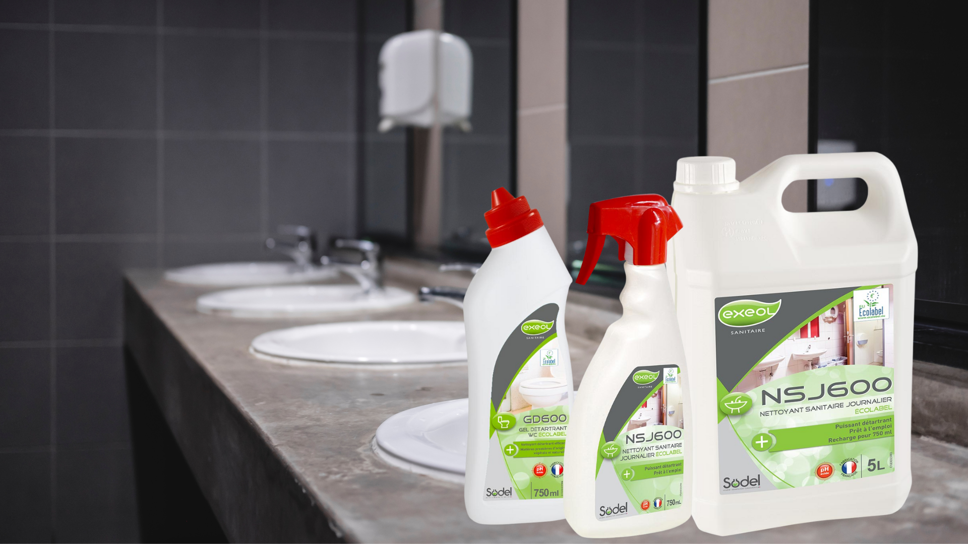 Produits d’entretien sanitaires Ecolabel